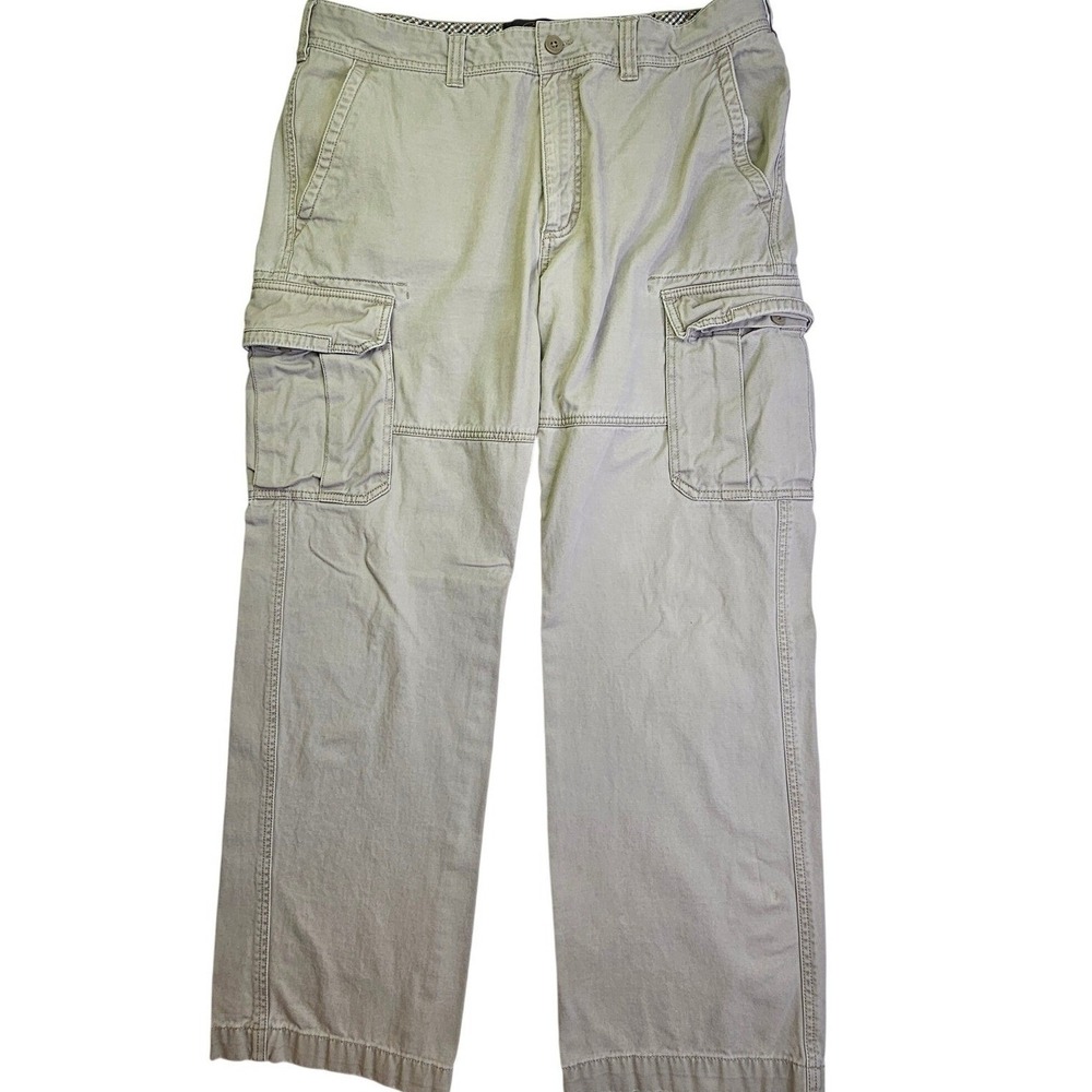RedHead Mens Khaki Cotton Cargo Pants Straight Leg Tan 38x32 RN74747